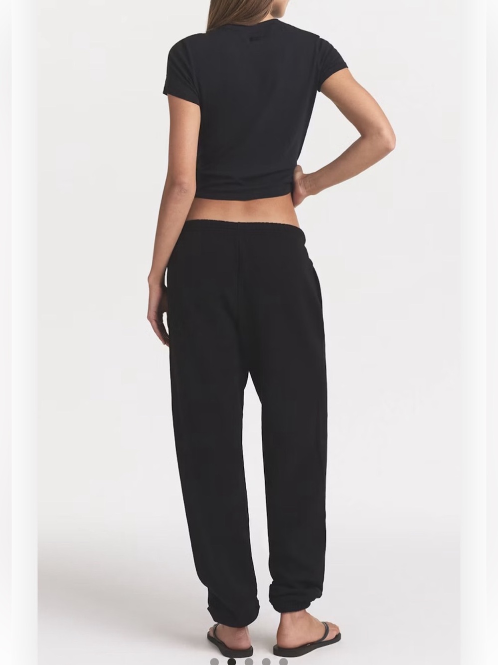 SKIMS Onyx Cotton Fleece Jogger XS